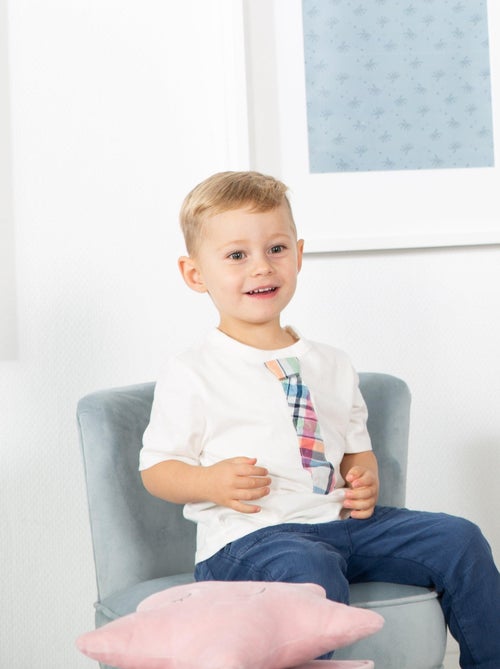 Fauteuil enfant en velours avec pieds en bois massif - ROBA 'lil sofa' - Kiabi