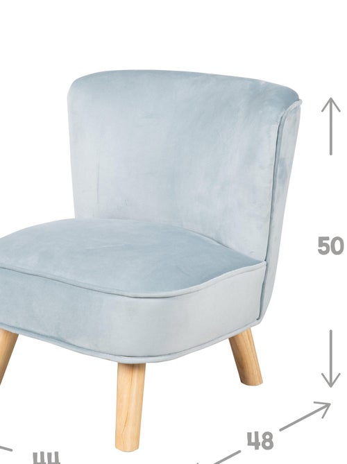 Fauteuil enfant en velours avec pieds en bois massif - ROBA 'lil sofa' - Kiabi