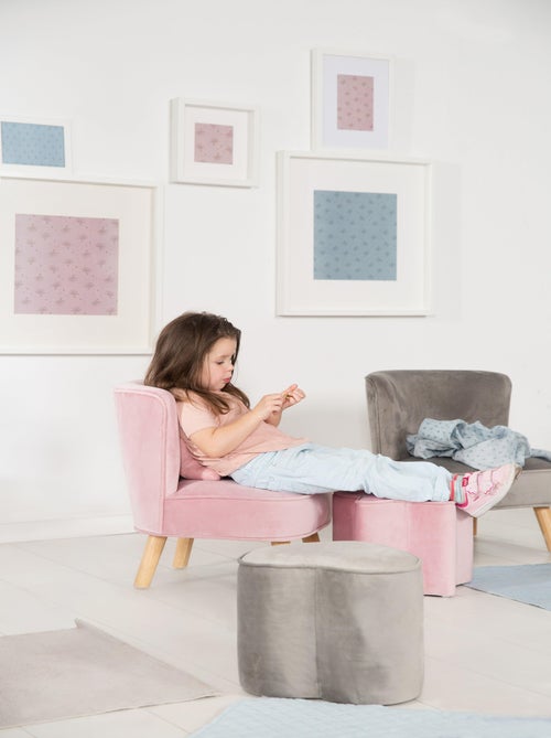 Fauteuil enfant en velours avec pieds en bois massif - ROBA 'lil sofa' - Kiabi