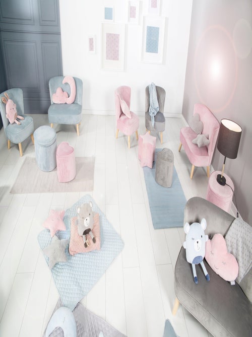 Fauteuil enfant en velours avec pieds en bois massif - ROBA 'lil sofa' - Kiabi