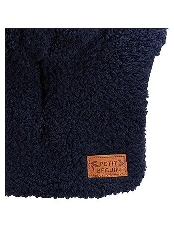 Faux col zippé enfant en sherpa anouk