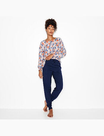 Feerie broek gebreid koningsblauw