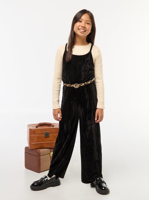 Feestelijk setje - T-shirt + jumpsuit met bandjes - Kiabi