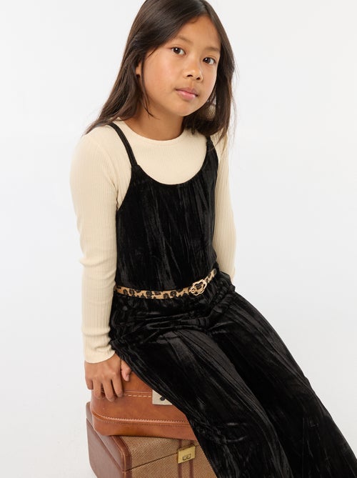 Feestelijk setje - T-shirt + jumpsuit met bandjes - Kiabi