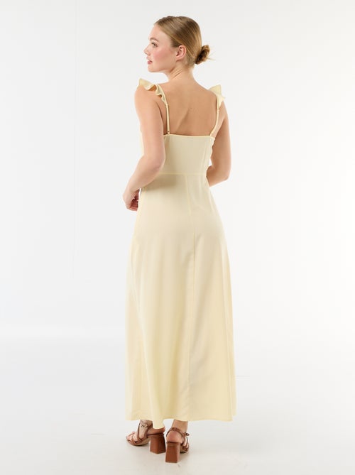 Feestelijke jurk met volants op de schouderbandjes - Kiabi