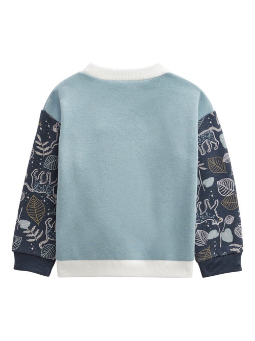 Feline-trepid baby fleece sweatshirt - Kiabi