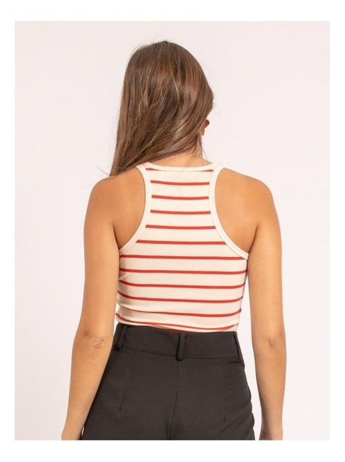 Felixa gestreepte ribgebreide tanktop - Kiabi Felixa gestreepte ribgebreide tanktop - Kiabi