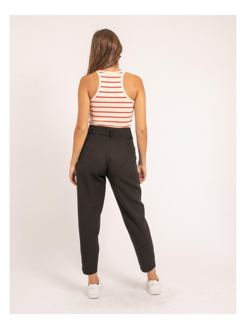 Felixa gestreepte ribgebreide tanktop Rood - Kiabi