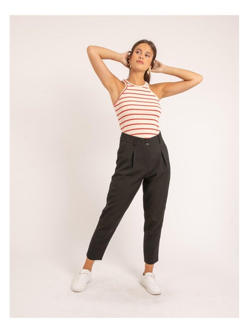 Felixa gestreepte ribgebreide tanktop - Kiabi Felixa gestreepte ribgebreide tanktop - Kiabi