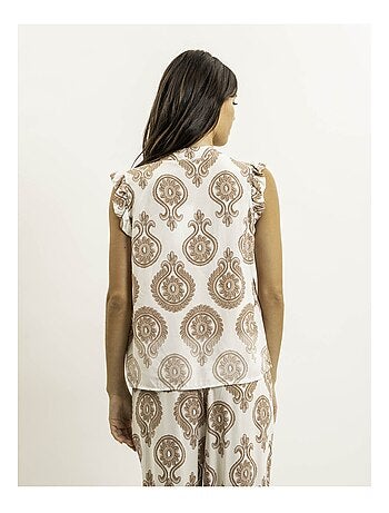 FELOVIA mouwloze top met patroon