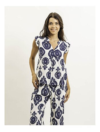 FELOVIA mouwloze top met patroon