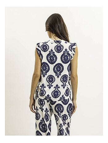 FELOVIA mouwloze top met patroon