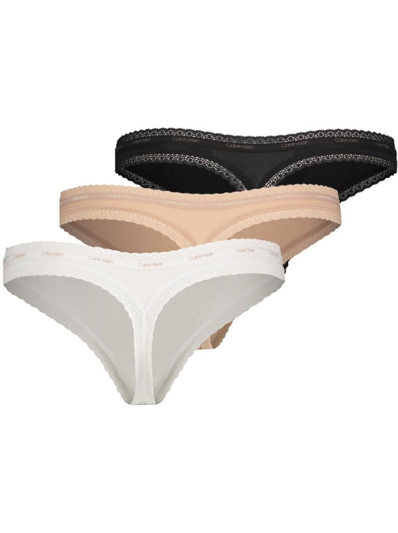Femme Calvin Klein Jeans Thong Blanc - Kiabi