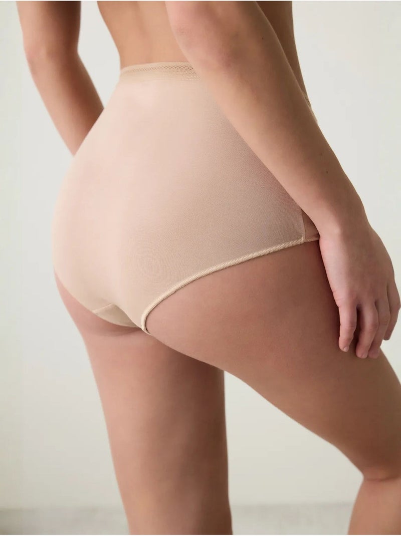 Femme easy trim taille haute en coton penti Beige argile - Kiabi