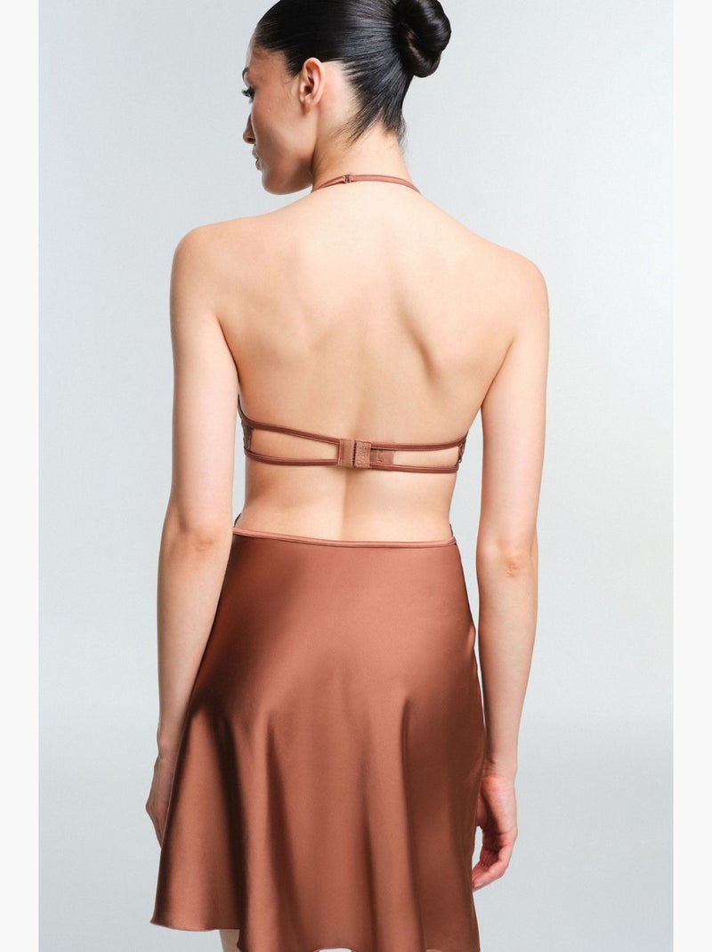 Fera nuisette en dentelle penti Marron - Kiabi