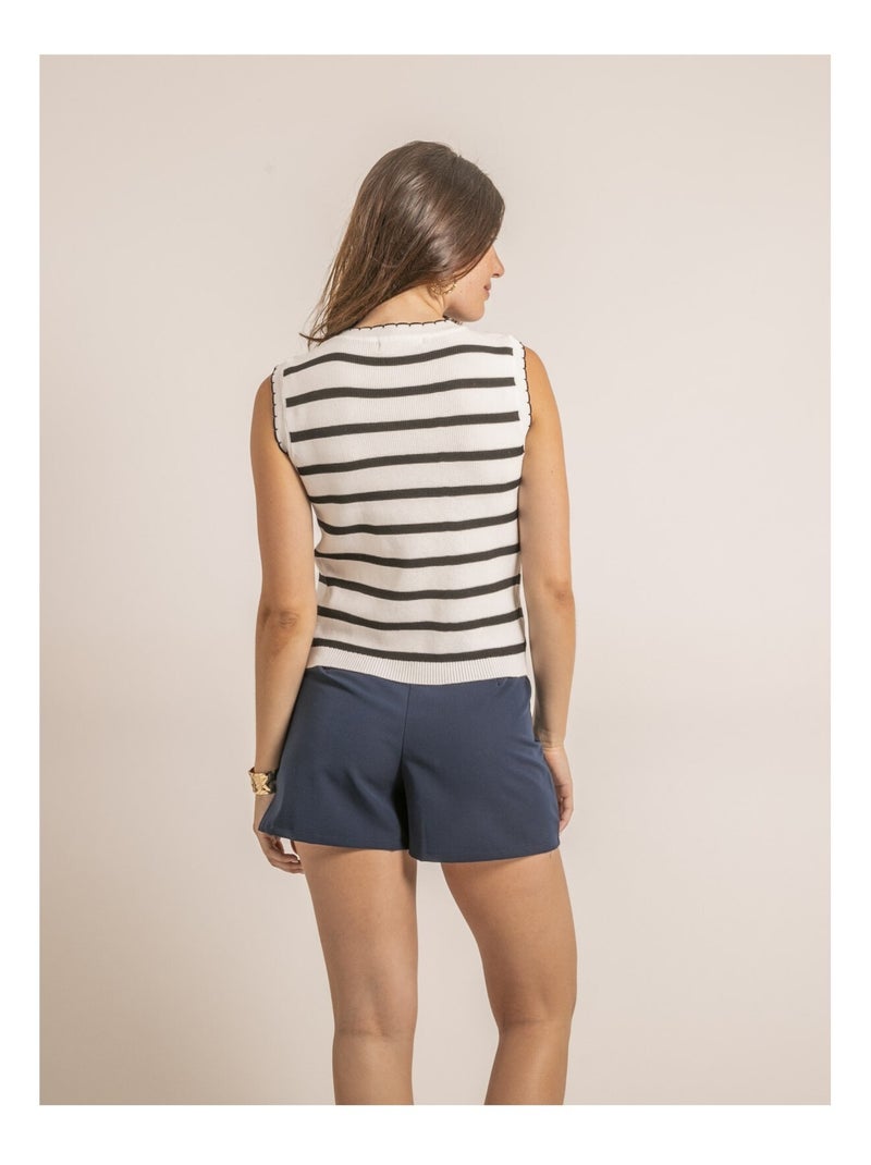 FERKINE gestreept tanktopje Wit - Kiabi