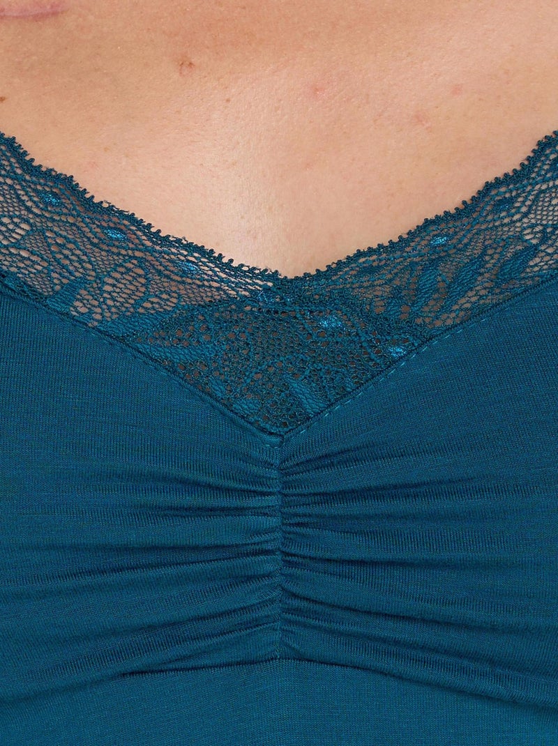 Ficelle postoperatief top geïntegreerde beha eendengroen Blauw - Kiabi