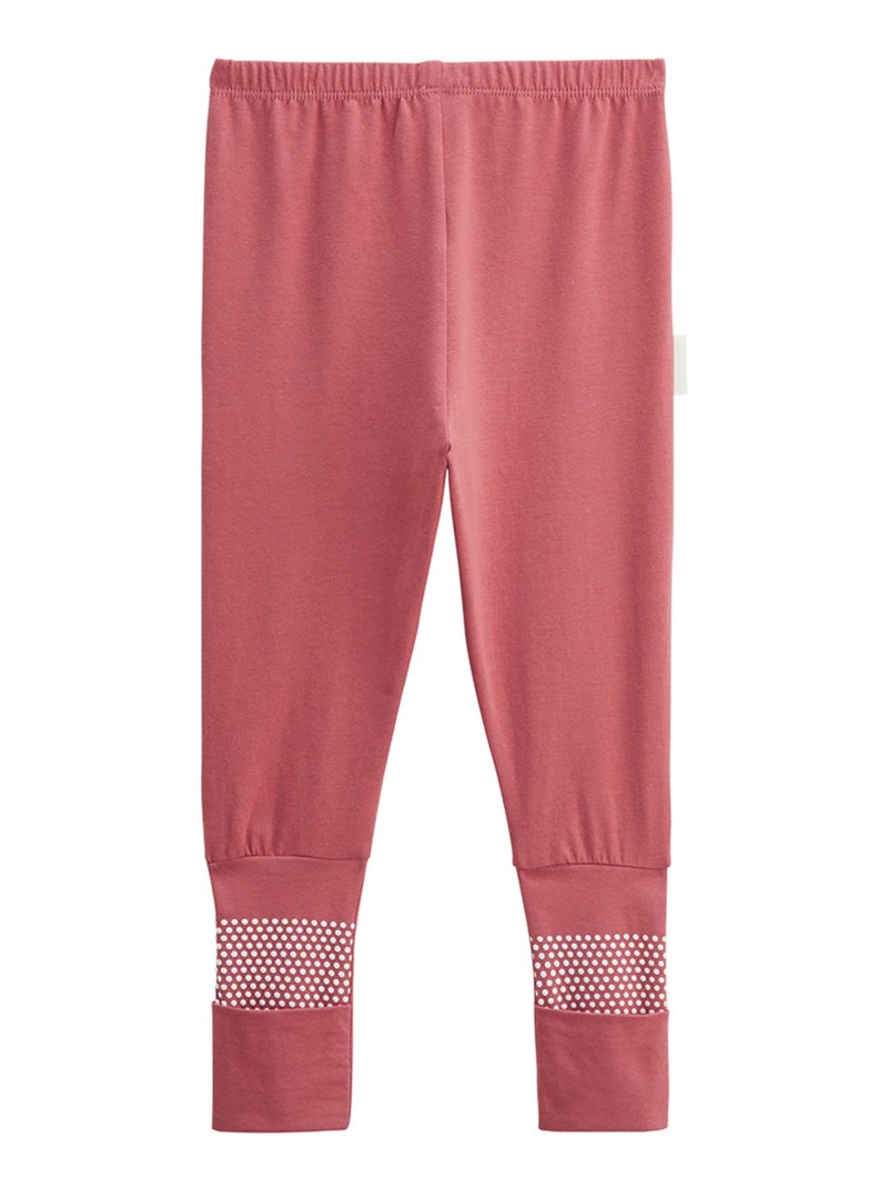 Fiesta 2-delige kinderpyjama met oprolbare voetjes Terracotta - Kiabi