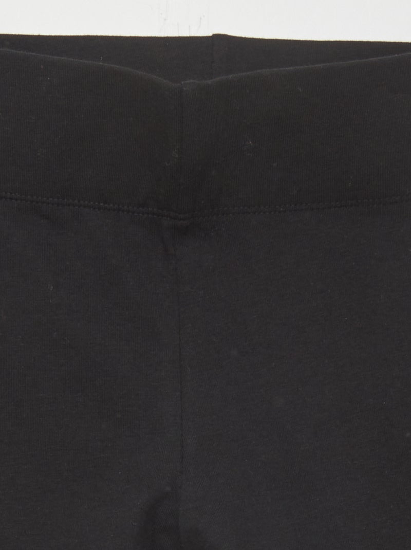 Fietsbroekje van stretchkatoen zwart - Kiabi