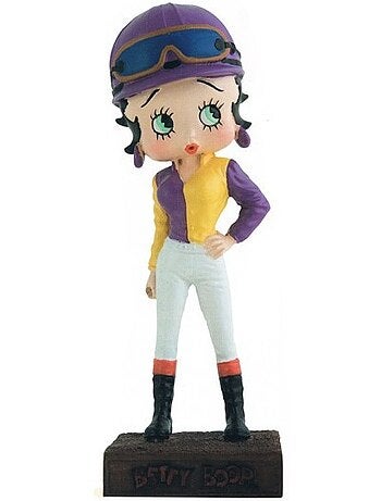 Figurine Betty Boop 'Jockey' en résine – Collection N°39