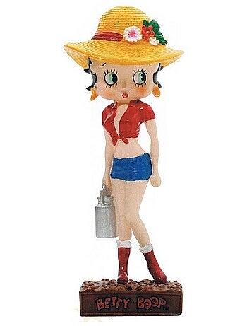 Figurine en résine peinte à la main Betty Boop 'Fermière' – Collection N°16 – 15 cm