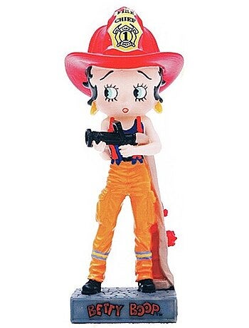 Figurine résine Betty Boop pompier Collection N°18 peinte, env. 15 cm