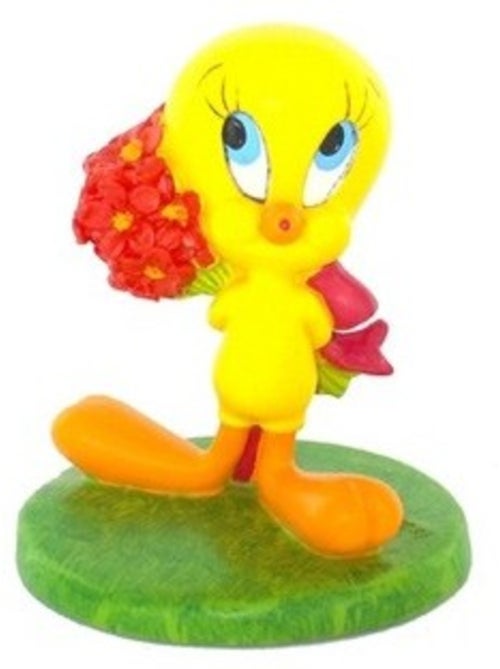 Figurine Titi en résine peinte à la main – Bouquet rouge – 8 cm – - Kiabi Figurine Titi en résine peinte à la main – Bouquet rouge – 8 cm – - Kiabi