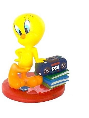 Figuur 'Tweety' radio van handgeschilderde hars –