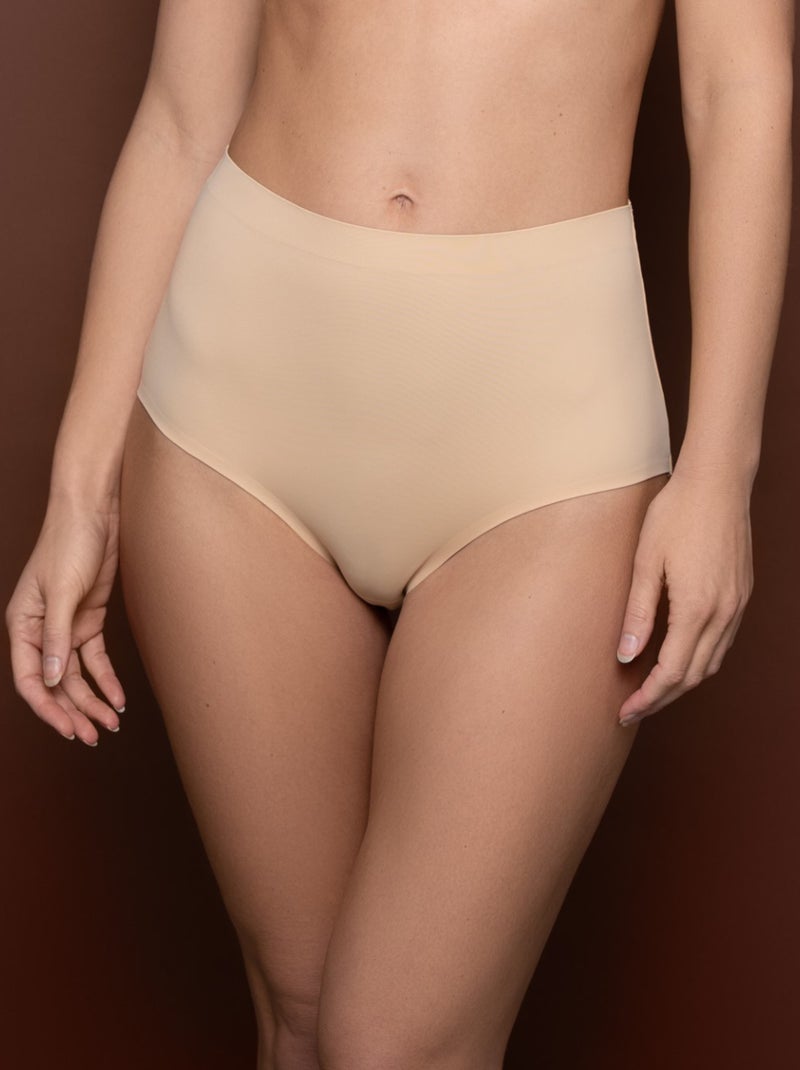 Figuurcorrigerende slip met hoge taille 'Bye Bra' BIEGE - Kiabi