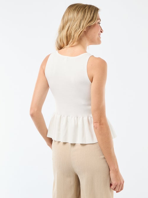 Fijngebreid vest met knoopsluiting - Kiabi