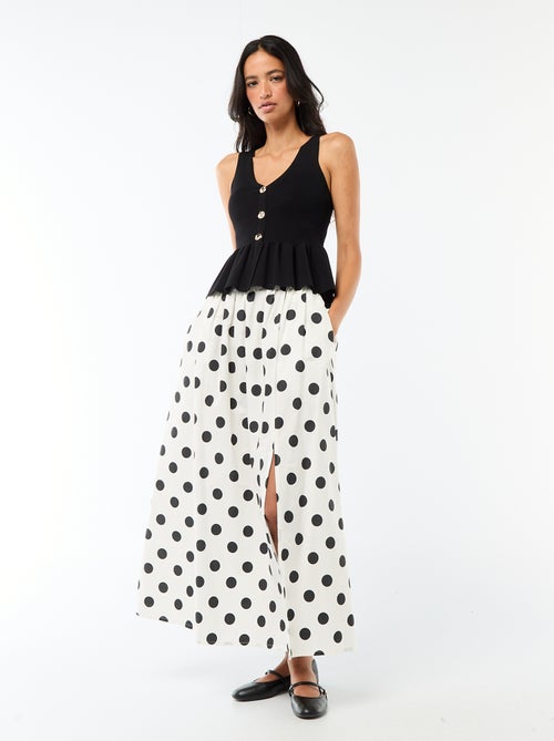 Fijngebreid vest met knoopsluiting - Kiabi