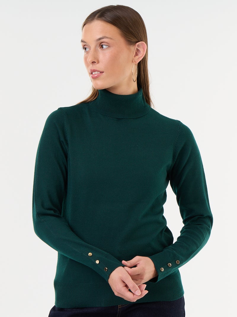 Fijngebreide coltrui Groen - Kiabi
