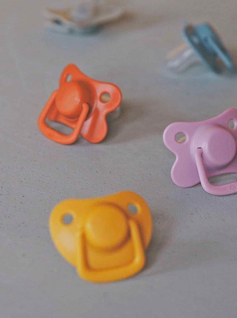 Filibabba | lot de 2 sucettes anatomique en silicone 6 mois et + Moutarde - Kiabi
