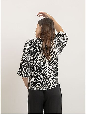 FITINA Top met zebraprint