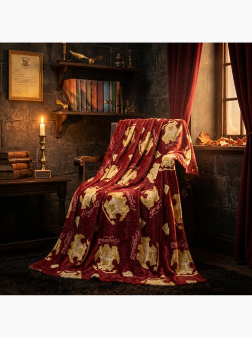 Flanel Deken Harry Potter Zweinstein 110x150cm - Kiabi