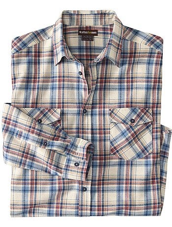Flanellen overhemd met chevronpatroon - ATLAS FOR MEN