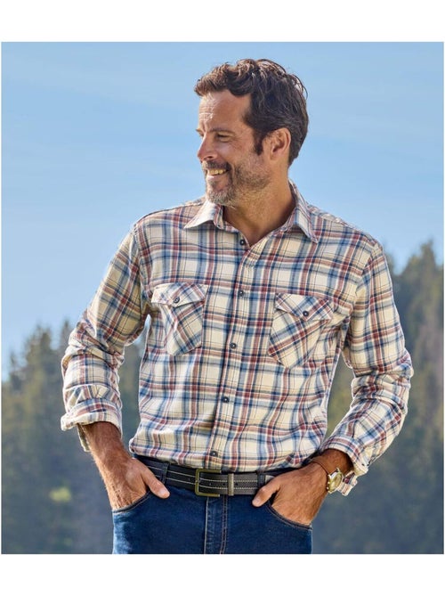 Flanellen overhemd met ruiten - ATLAS FOR MEN - Kiabi Flanellen overhemd met ruiten - ATLAS FOR MEN - Kiabi