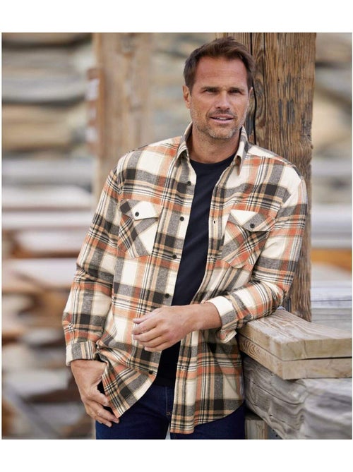 Flanellen overhemd met ruitjesmotief - ATLAS FOR MEN - Kiabi Flanellen overhemd met ruitjesmotief - ATLAS FOR MEN - Kiabi