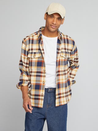 Flanellen overshirt