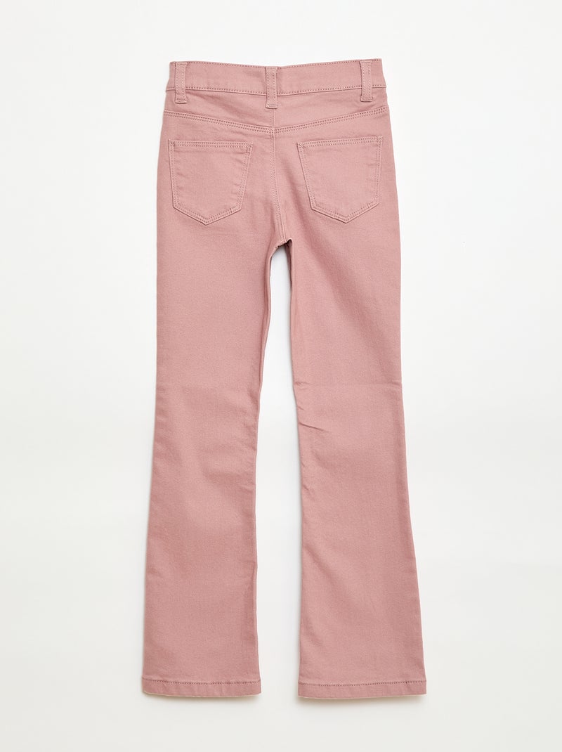 Flare broek - Aansluitende pasvorm Rose - Kiabi