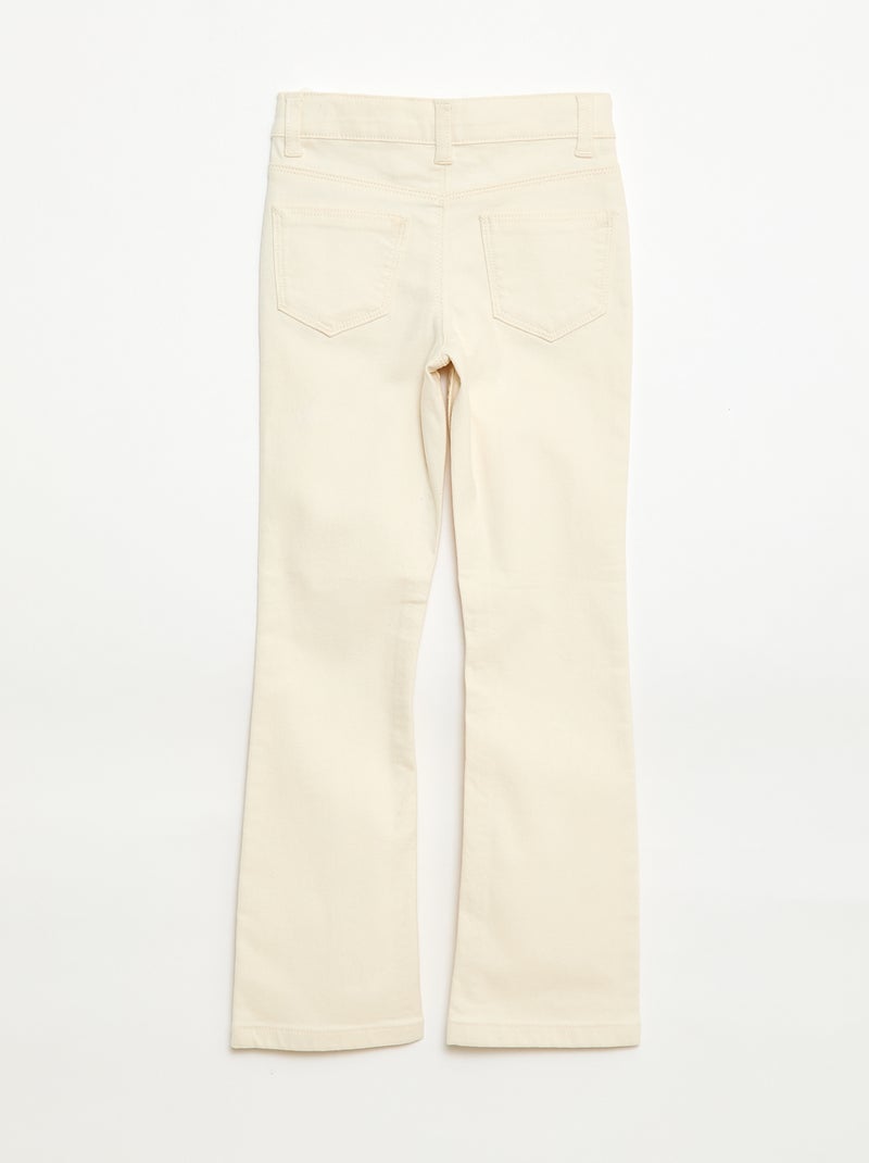 Flare broek - Aansluitende pasvorm Wit - Kiabi