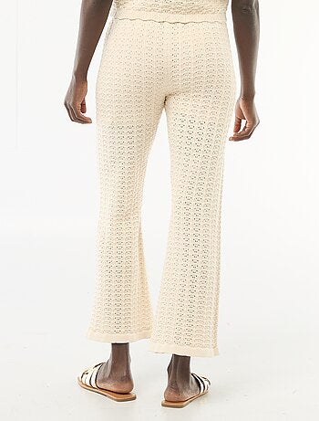 Flare broek van gehaakte stof