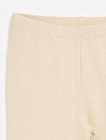 Flare legging van ribstof