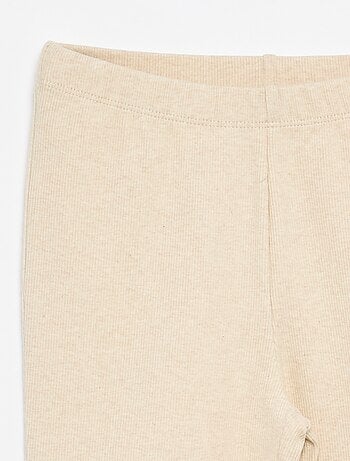 Flare legging van ribstof