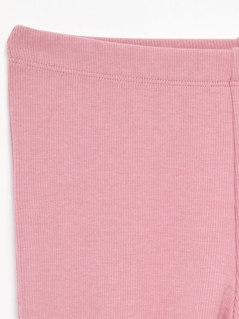 Flare legging van ribstof Rose - Kiabi