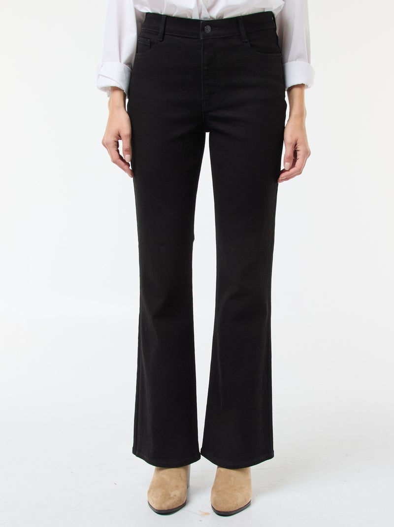 Flared / bootcut jeans met hoge taille Zwart - Kiabi