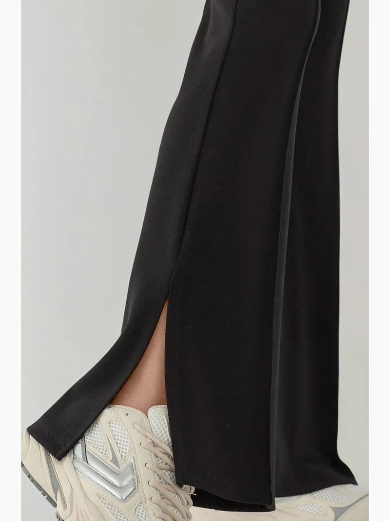 Flared broek met hoge taille hiccup Zwart - Kiabi