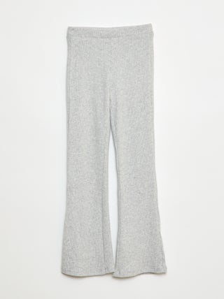 Flared broek van effen katoen