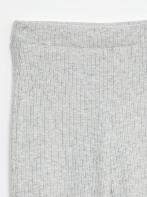 Flared broek van effen katoen - Kiabi