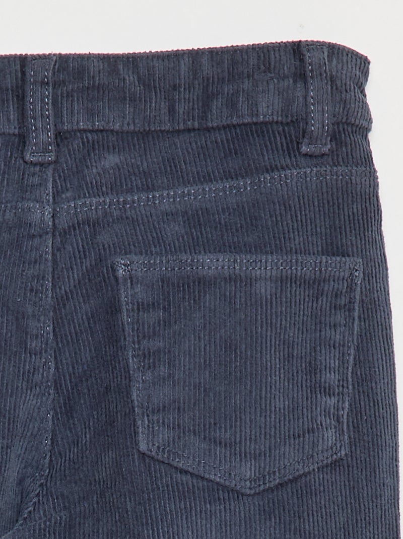 Flared broek van fluweel Grijs - Kiabi